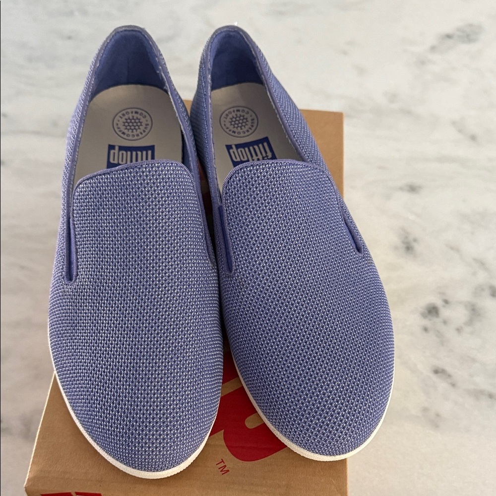 ❤️ Fitflop Lavender/Periwinkle Knit Slip-On Flats Size 8.5